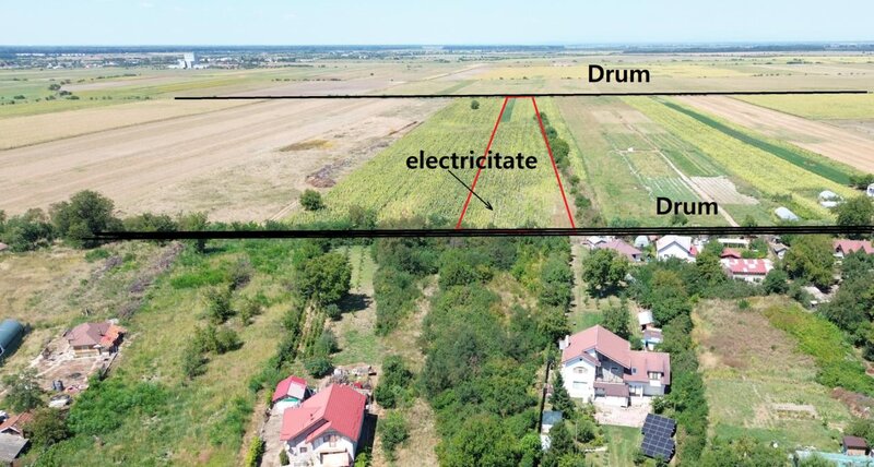 Darza (langa Buftea), teren intravilan, deschidere 24 m, pret negociabil.